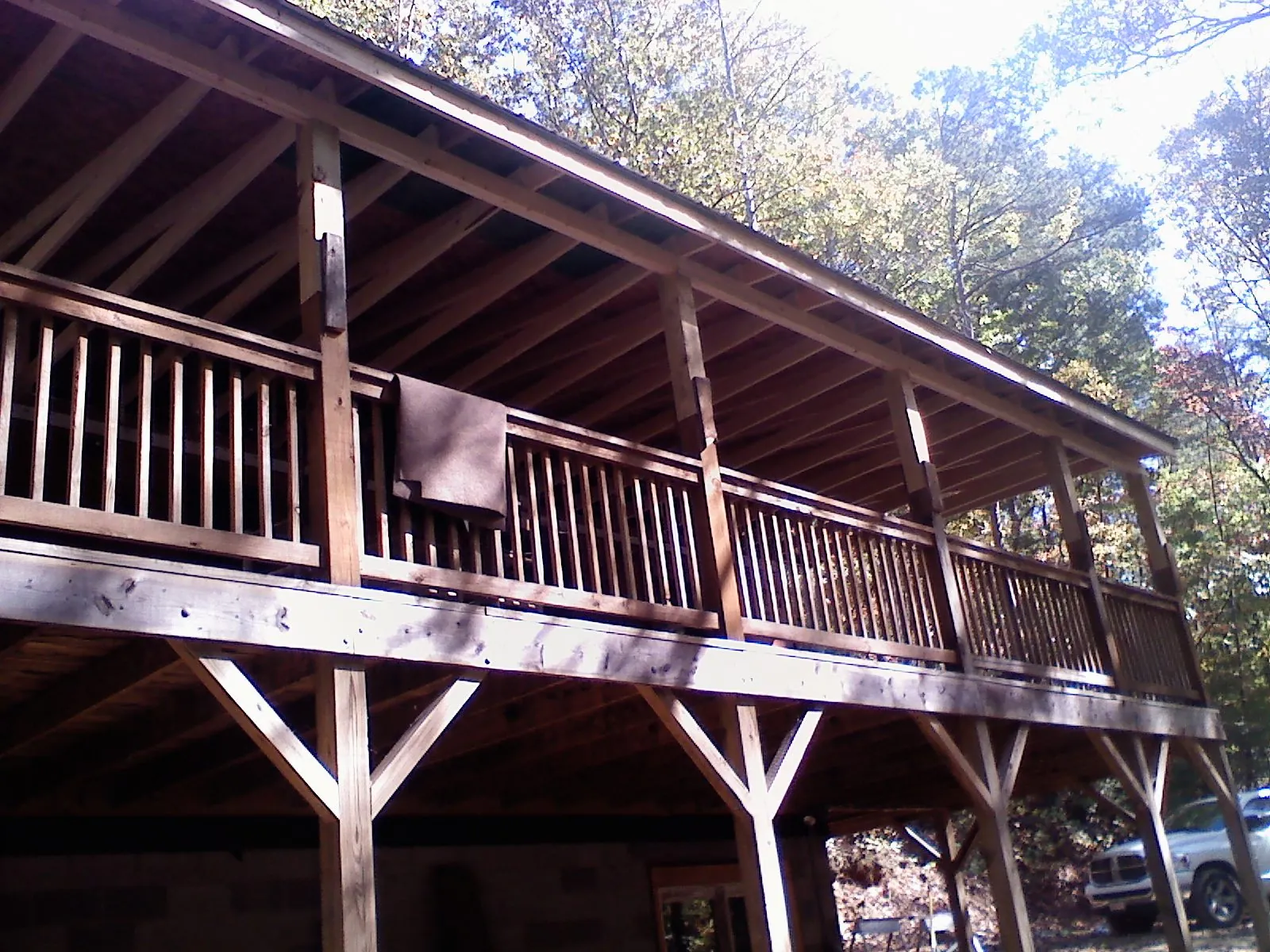 Timber framing under a new elevated porch and deck — Roof Leak Repair in Marrero by Roofing Brothers